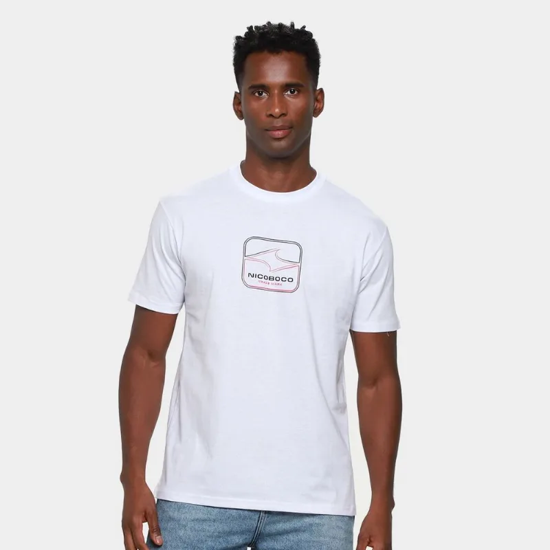 Camiseta Nicoboco Type Masculina - Masculino - Branco
