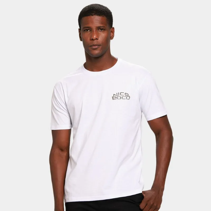 Camiseta Nicoboco Básica Blank Masculina - Masculino - Branco