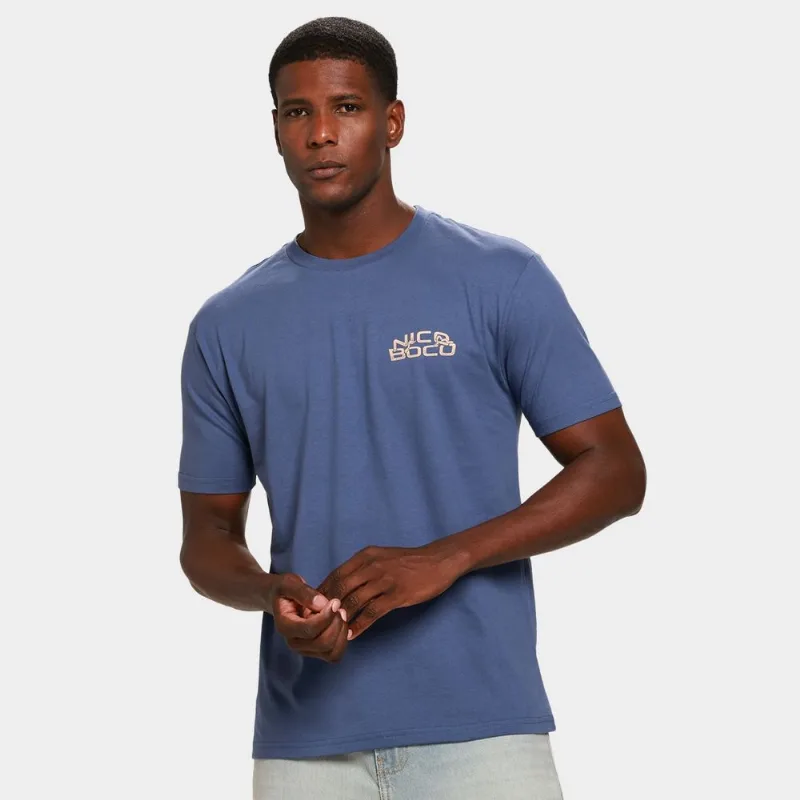 Camiseta Nicoboco Básica Blank Masculina - Masculino - Azul