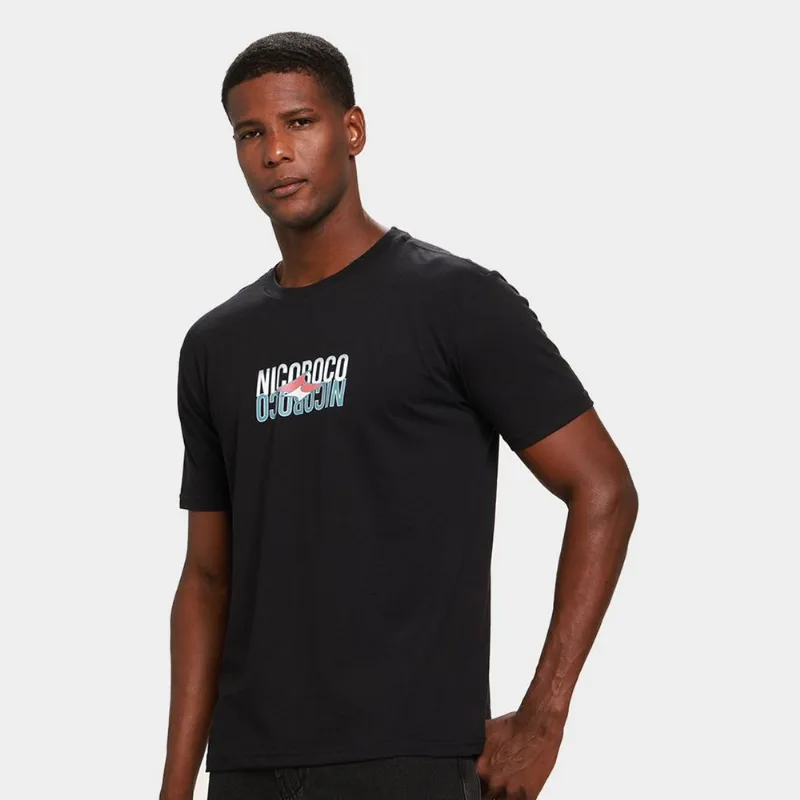 Camiseta Nicoboco Básica Shaper Masculina - Masculino - Preto