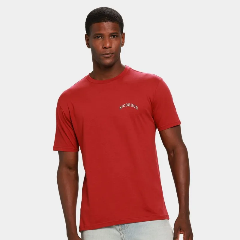 Camiseta Nicoboco Básica Slick Masculina - Masculino - Vinho