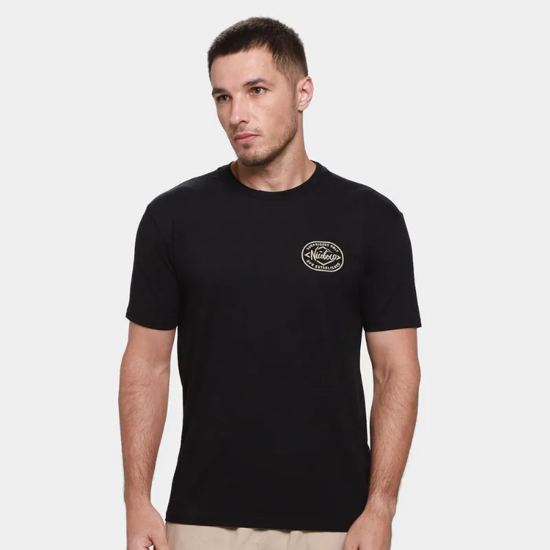 Camiseta Nicoboco Básica Outline Masculina - Masculino - Preto