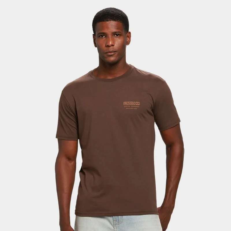 Camiseta Nicoboco Básica Fluffy Masculina - Masculino - Marrom