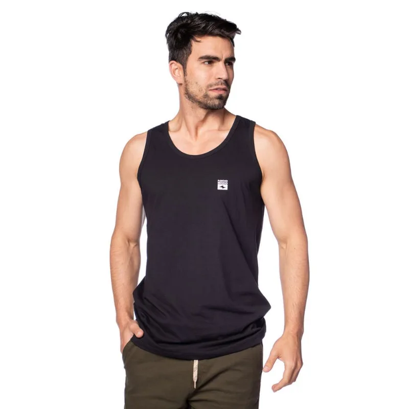 Regata Masculina Nicoboco Slim Fit Algodão Preto - GG