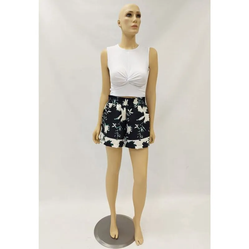 Short Noite Acostamento Floreale Preto