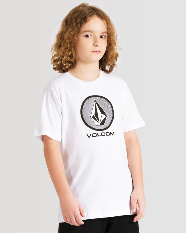 Camiseta Volcom Regular Manga Curta Crypticstone Branca 10 / Branco