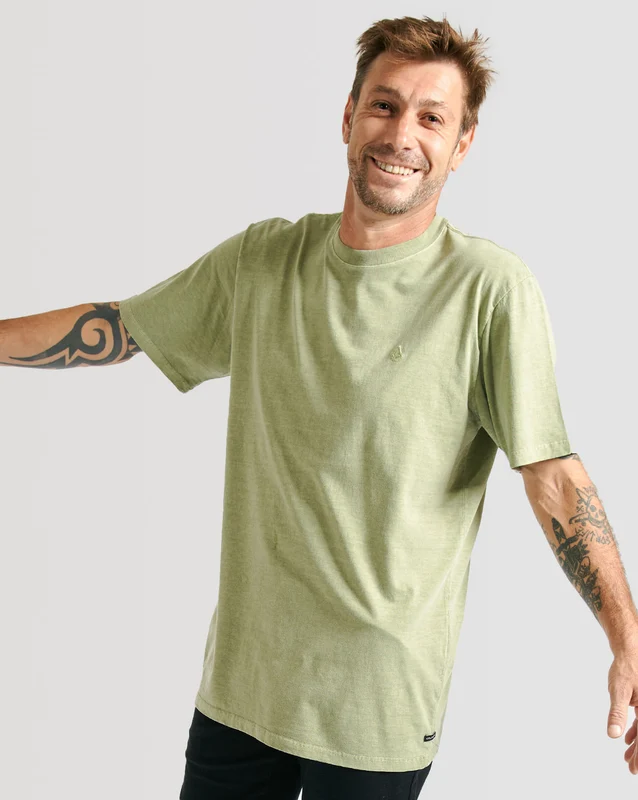 Camiseta Volcom Regular Solid Stone Verde G / VERDE
