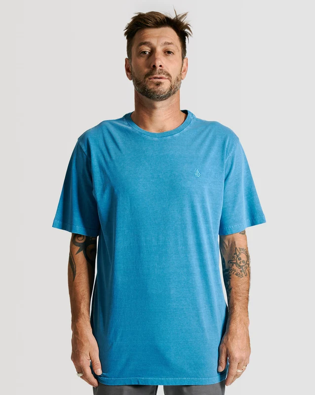 Camiseta Volcom Regular Solid Stone Azul G / AZUL
