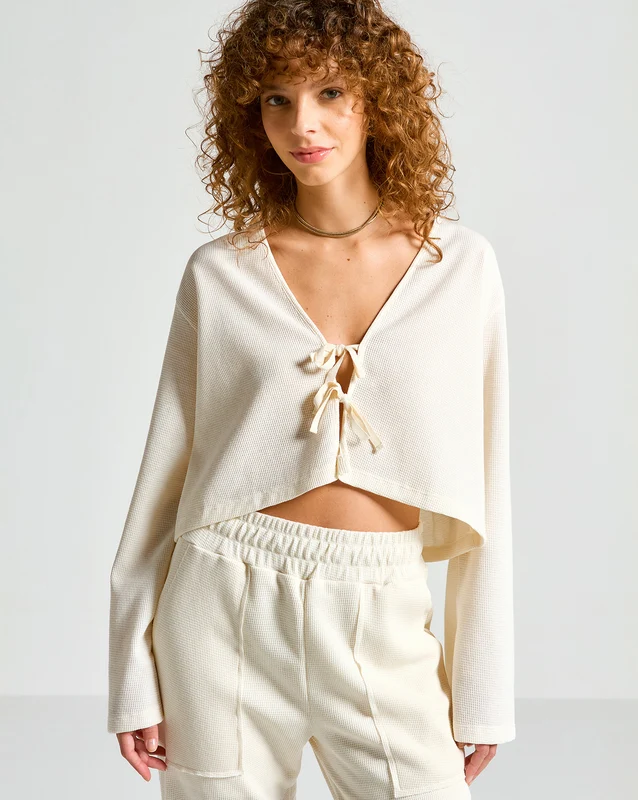Blusa Volcom Lived in Lounge Off White M / Off White