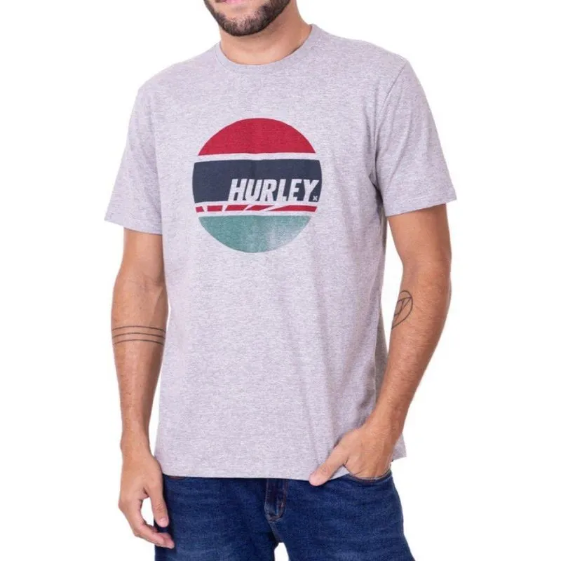 Camiseta Hurley Concrect Circle Masculina Cinza Mescla GG / cinza