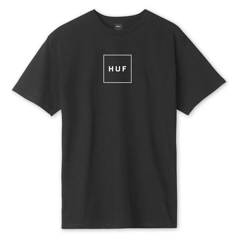 Camiseta Huf Essentials Box Logo Masculina Preto G / preto