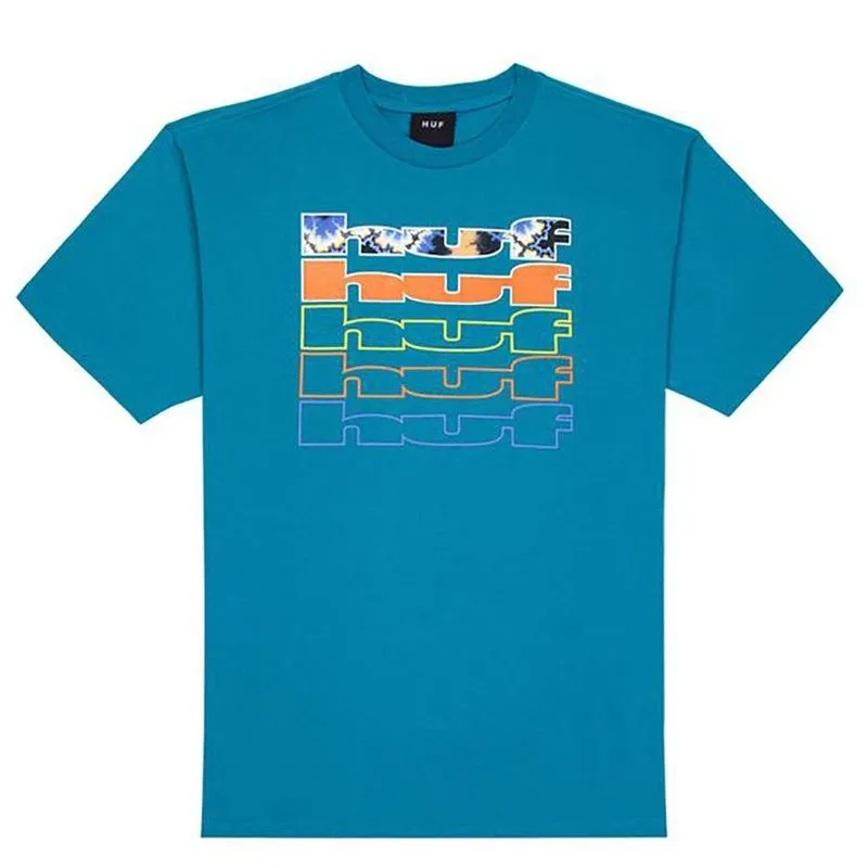 Camiseta Huf Fractal Masculina Petróleo G / azul