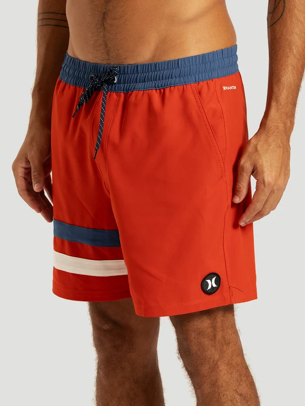 Shorts Volley Phantom Vermelho 17 Hurley Eco Block Party GG / VERMELHO