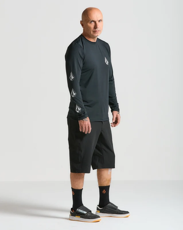 Lycra Volcom Manga Longa Iconic Stone Preta G / PRETO