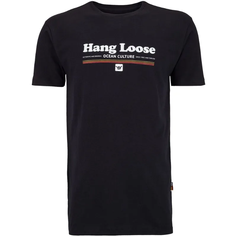 Camiseta Hang Loose Manga Curta SilkTow - Masculina Preto GG