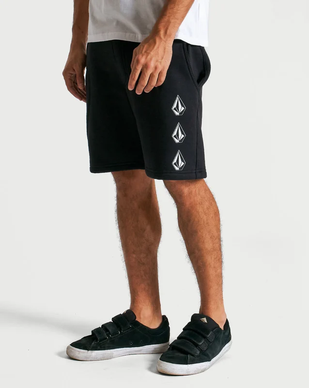 Bermuda Moletom Volcom Iconic Stone Preta P / PRETO