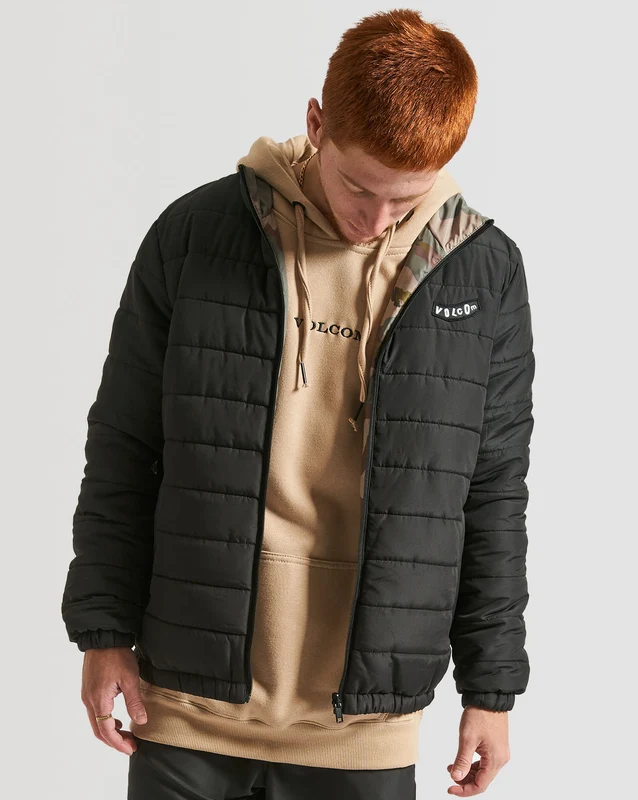 Jaqueta Volcom Dupla Face Doswalltz Camo P / Preto