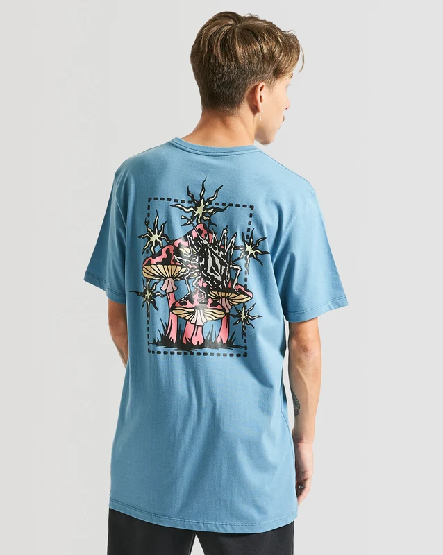 Camiseta Volcom Long Widgets Azul GG / Azul