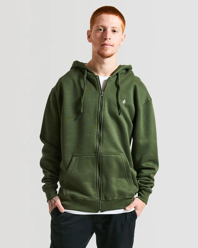 Moletom Volcom Canguru Single Stone Verde M / Verde
