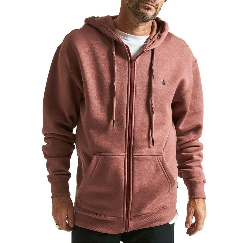 Moletom Volcom Aberto Single Stone Masculino Vinho M / vermelho