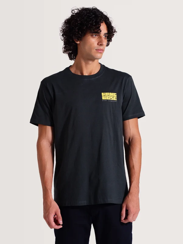 Camiseta Cinza Manga Curta Hang Loose Tyblocked G / Cinza