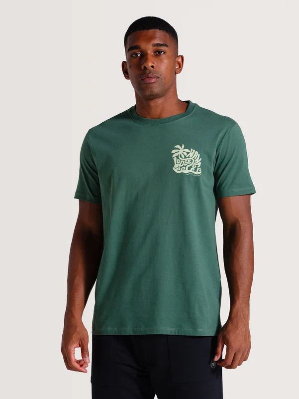 Camiseta Verde Manga Curta Hang Loose Coconuts G / VERDE