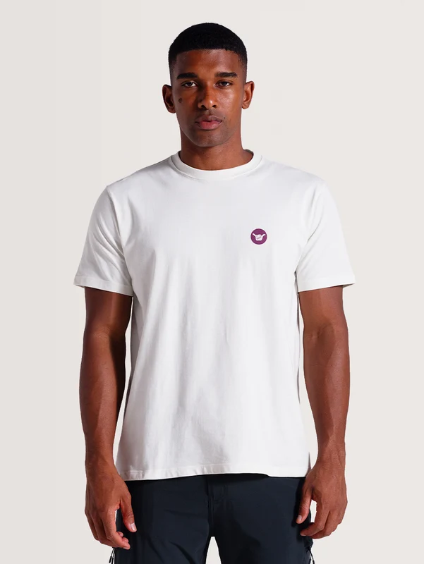 Camiseta Off White Manga Curta Hang Loose Enjoy P / Off White