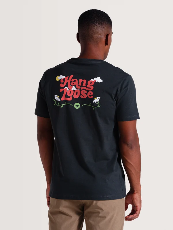 Camiseta Cinza Manga Curta Hang Loose Clouds P / Cinza