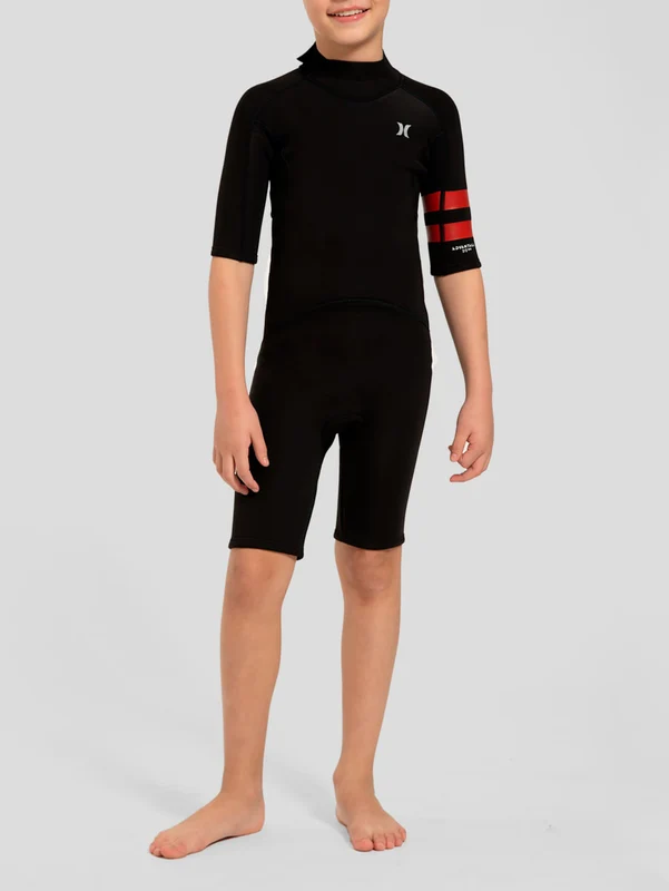 Short John Hurley Juvenil Advantage 2/2mm Springsuit Preto 10 / PRETO