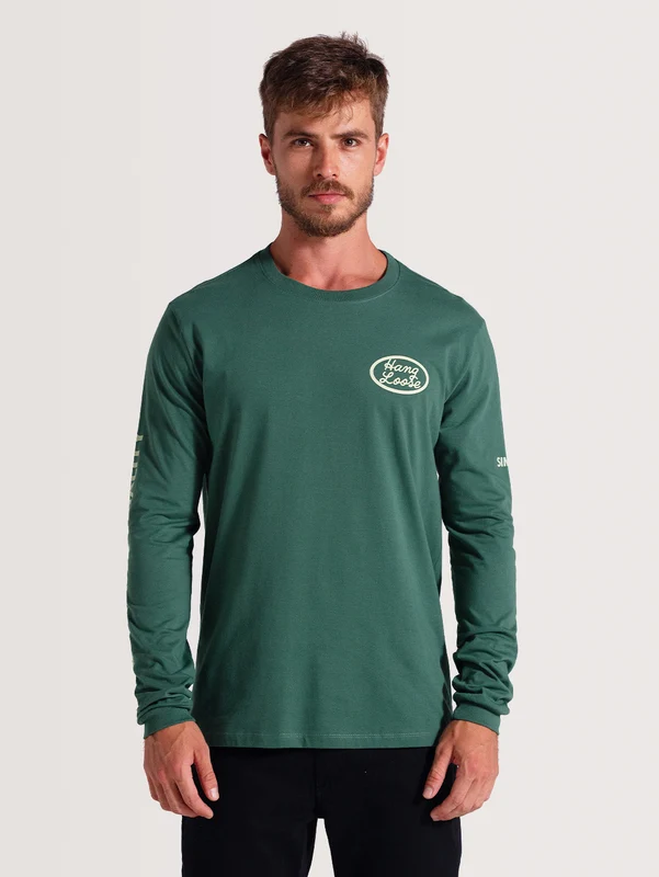 Camiseta Manga Longa Cali Hang Loose Verde GG / VERDE