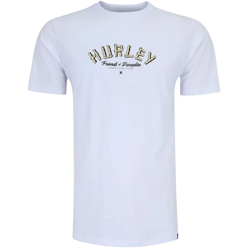 Camiseta Hurley Manga Curta Silk Friendsof Paradise - Masculina Branco G