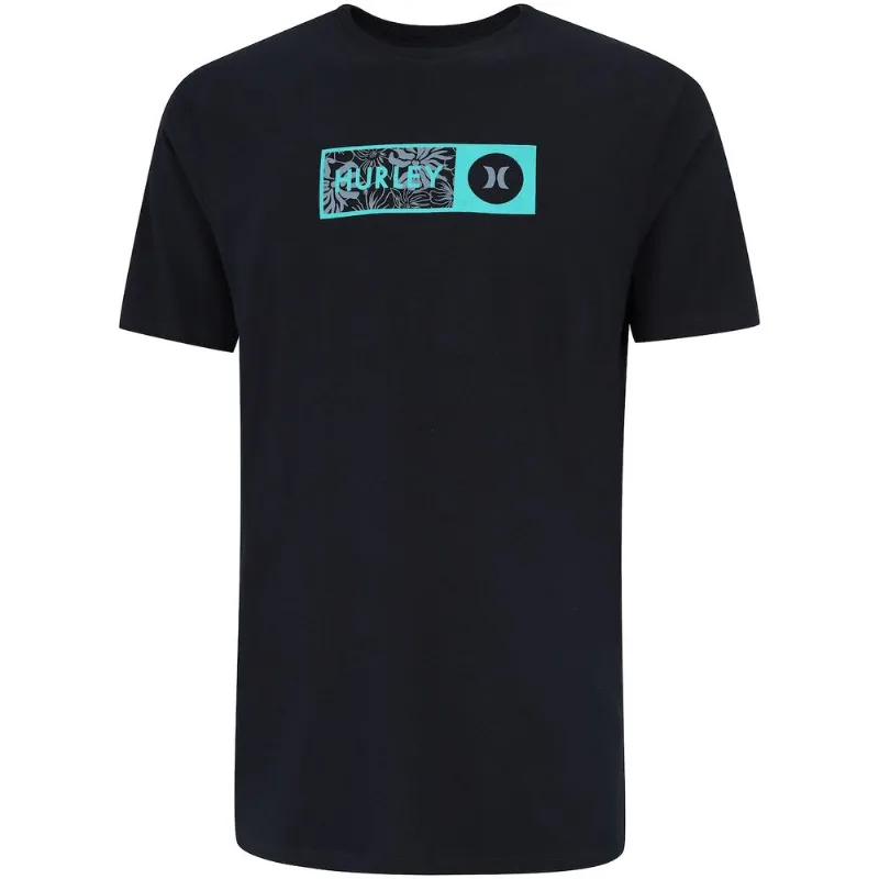 Camiseta Hurley Manga Curta Silk Dudemans Box - Masculina Preto GG