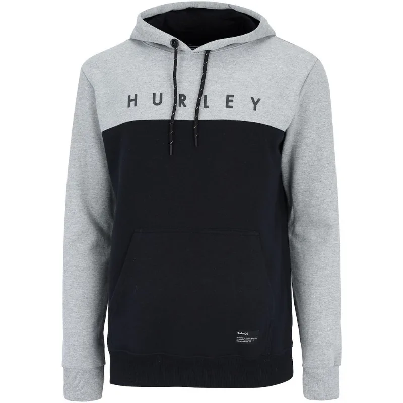 Blusa de Moletom Hurley Masculina Fechada com Capuz Type Cinza G