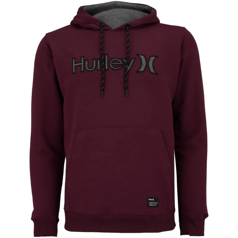 Blusa de Moletom Hurley Masculina Fechada com Capuz Sticker Vermelho M