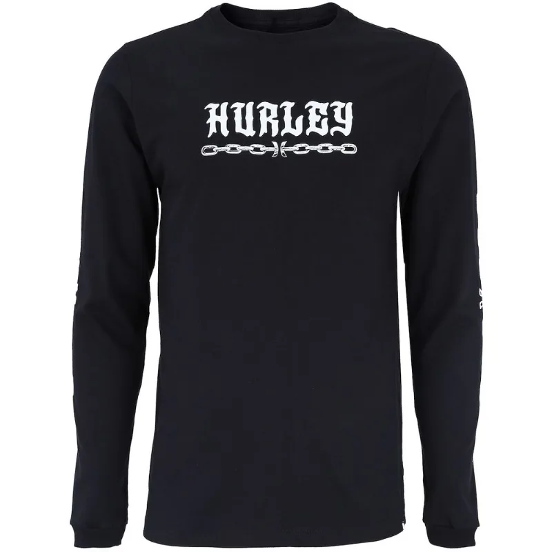 Camiseta Hurley Manga Longa Locals - Masculina Preto P