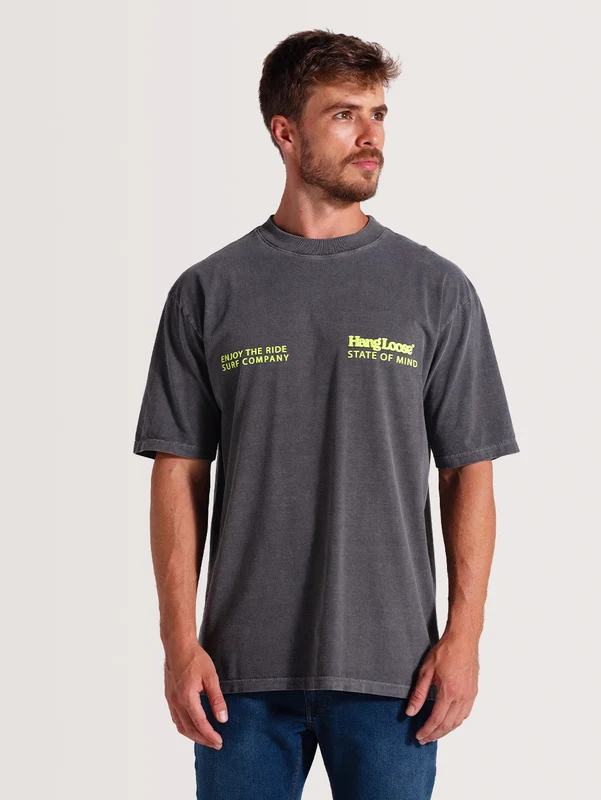 Camiseta Preta Manga Curta Especial Hang Loose Urban GG / PRETO