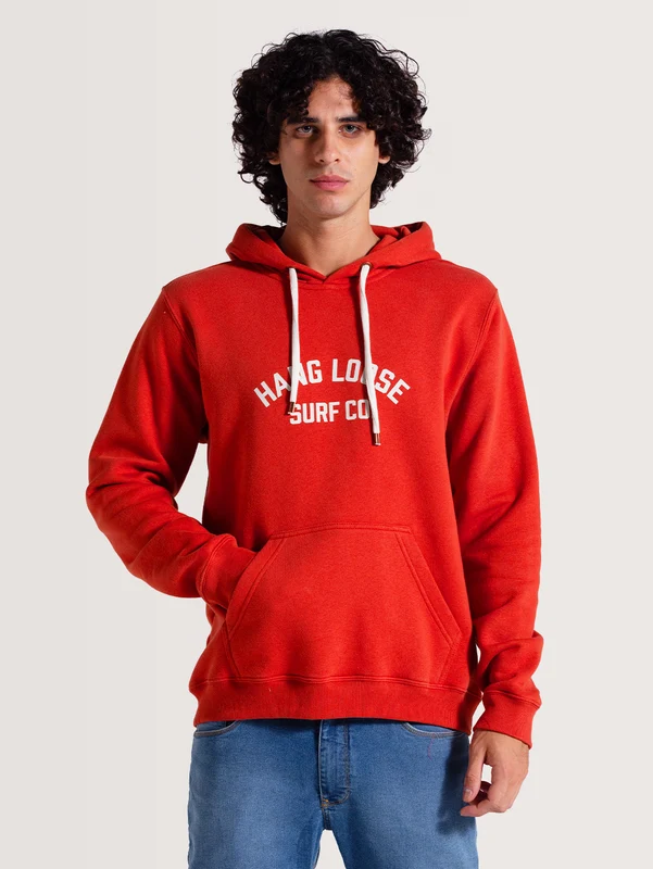 Moletom Canguru Vermelho Hang Loose Highschool G / Vermelho