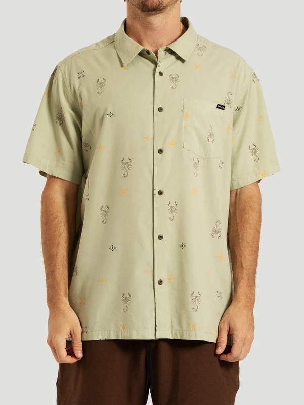 Camisa Manga Curta Menta Hurley Rincon G / Menta