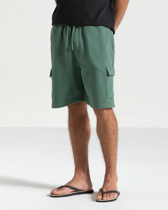 Bermuda Moletom Volcom Comf Cargo Verde GG / VERDE