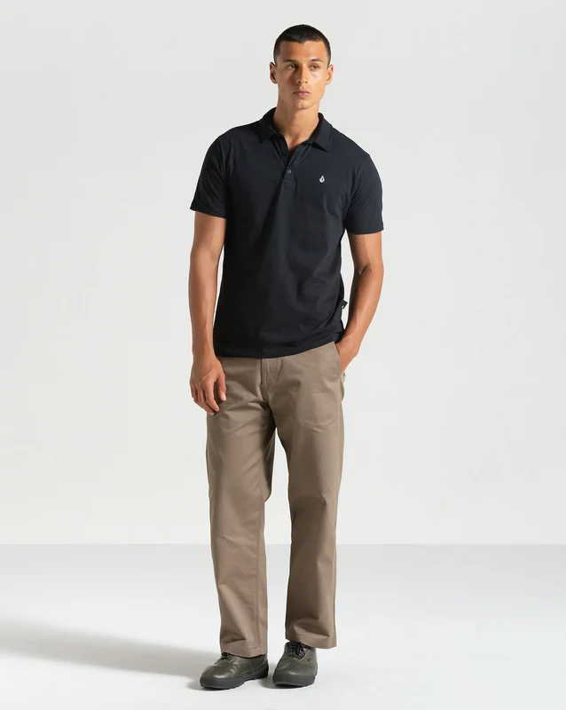Polo Volcom Solid Stone Preta P / PRETO