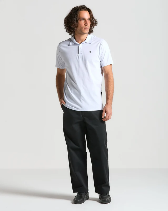 Polo Volcom Solid Stone Branca G / Branco