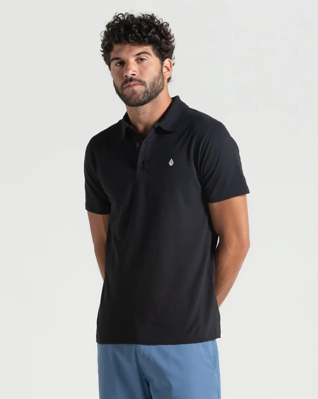 Polo Volcom Classic Stone Preta P / PRETO