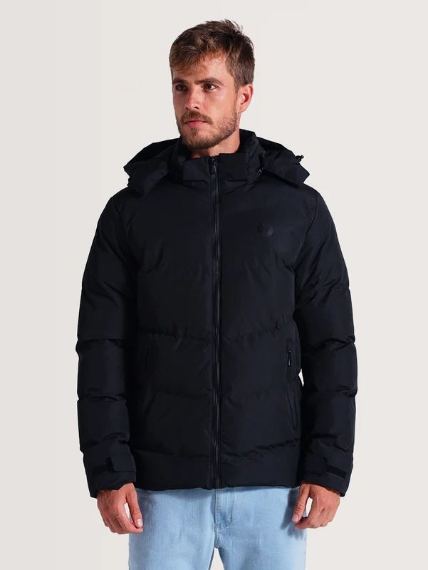 Jaqueta Puffer Preta Hang Loose Hendrix P / PRETO