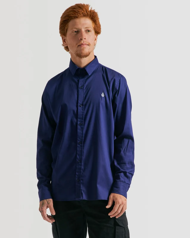 Camisa Volcom Solid Stone Azul Marinho M / AZUL MARINHO