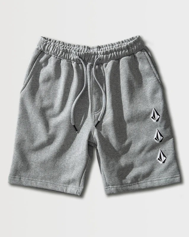 Bermuda Moletom Volcom Iconic Stone Cinza GG2 / MESCLA CINZA
