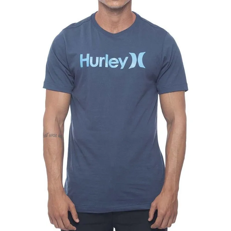 Camiseta Hurley O&O Solid Masculina Azul Marinho P / azul-escuro