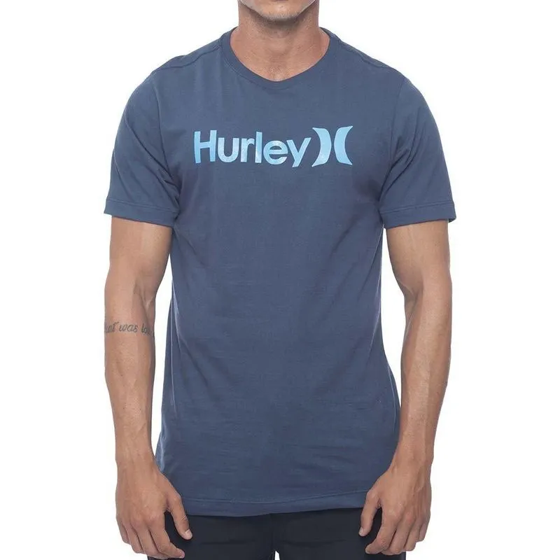 Camiseta Hurley O&O Solid Masculina Azul Marinho G / azul-escuro