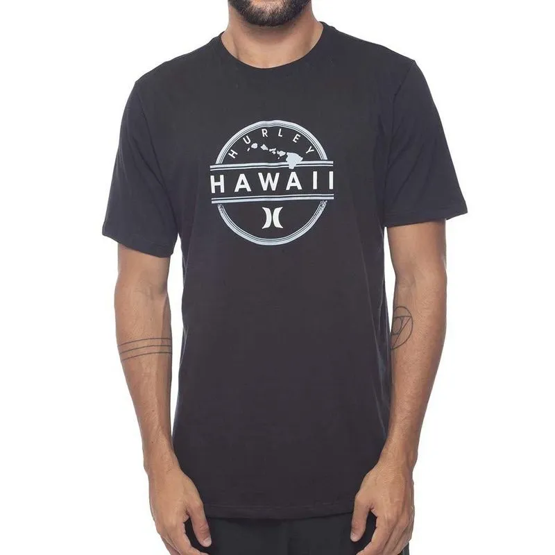 Camiseta Hurley Silk Hawaii Masculina Preto M / preto