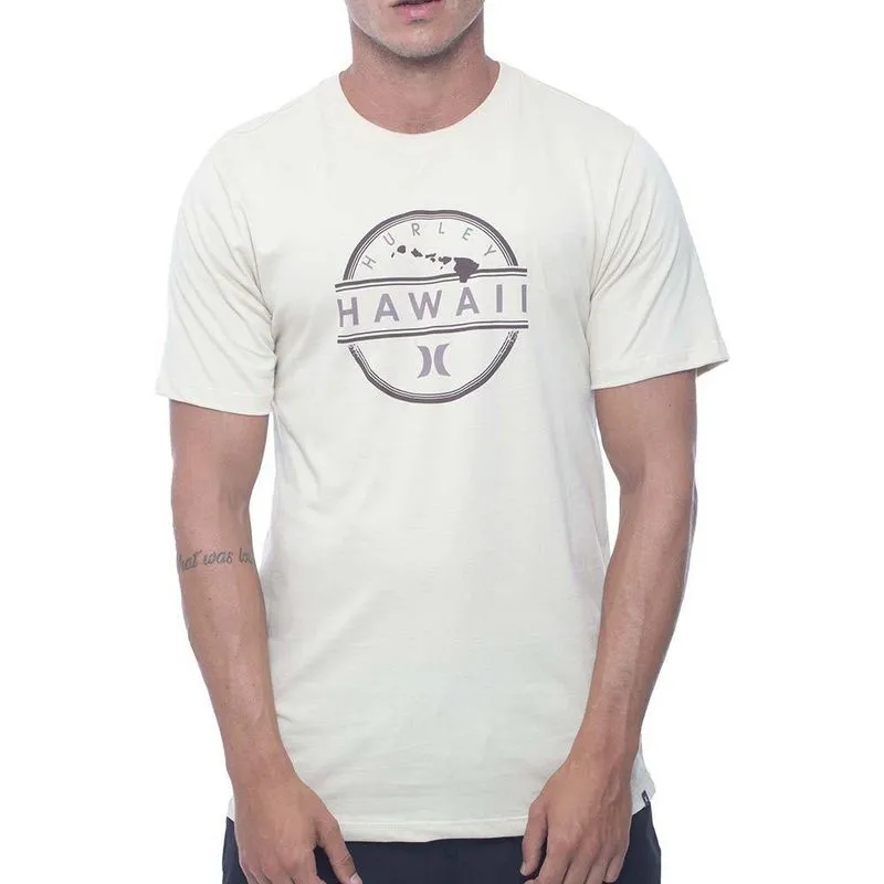 Camiseta Hurley Silk Hawaii Masculina Areia GG / bege