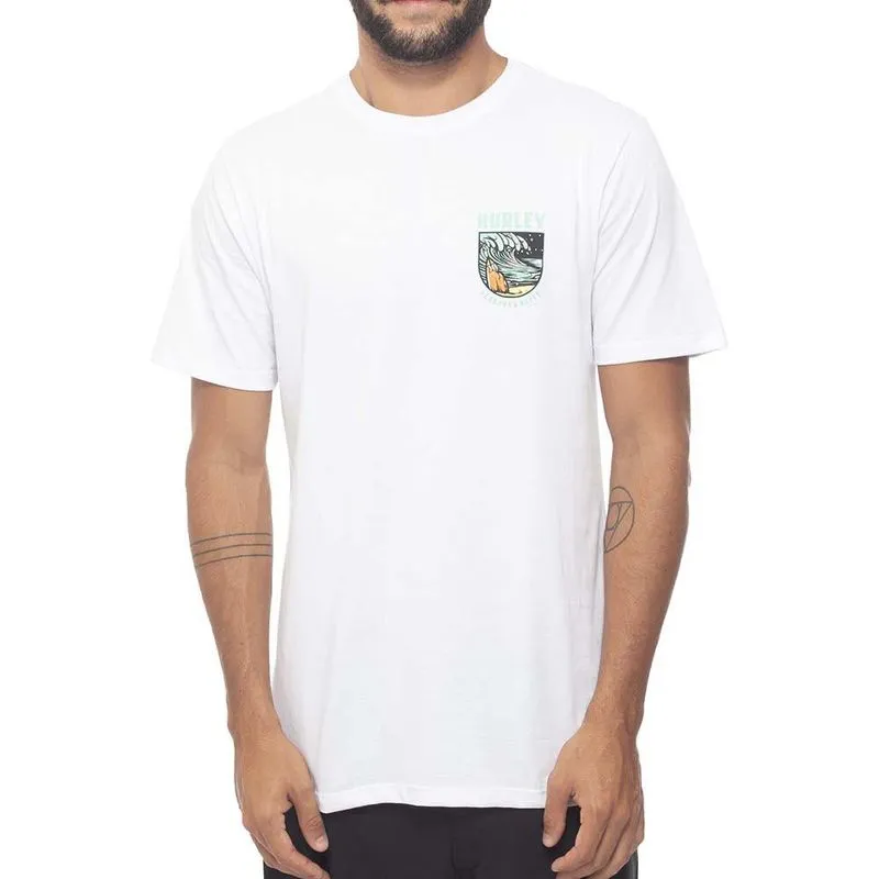 Camiseta Hurley Skull Night SM23 Masculina Branco G / branco